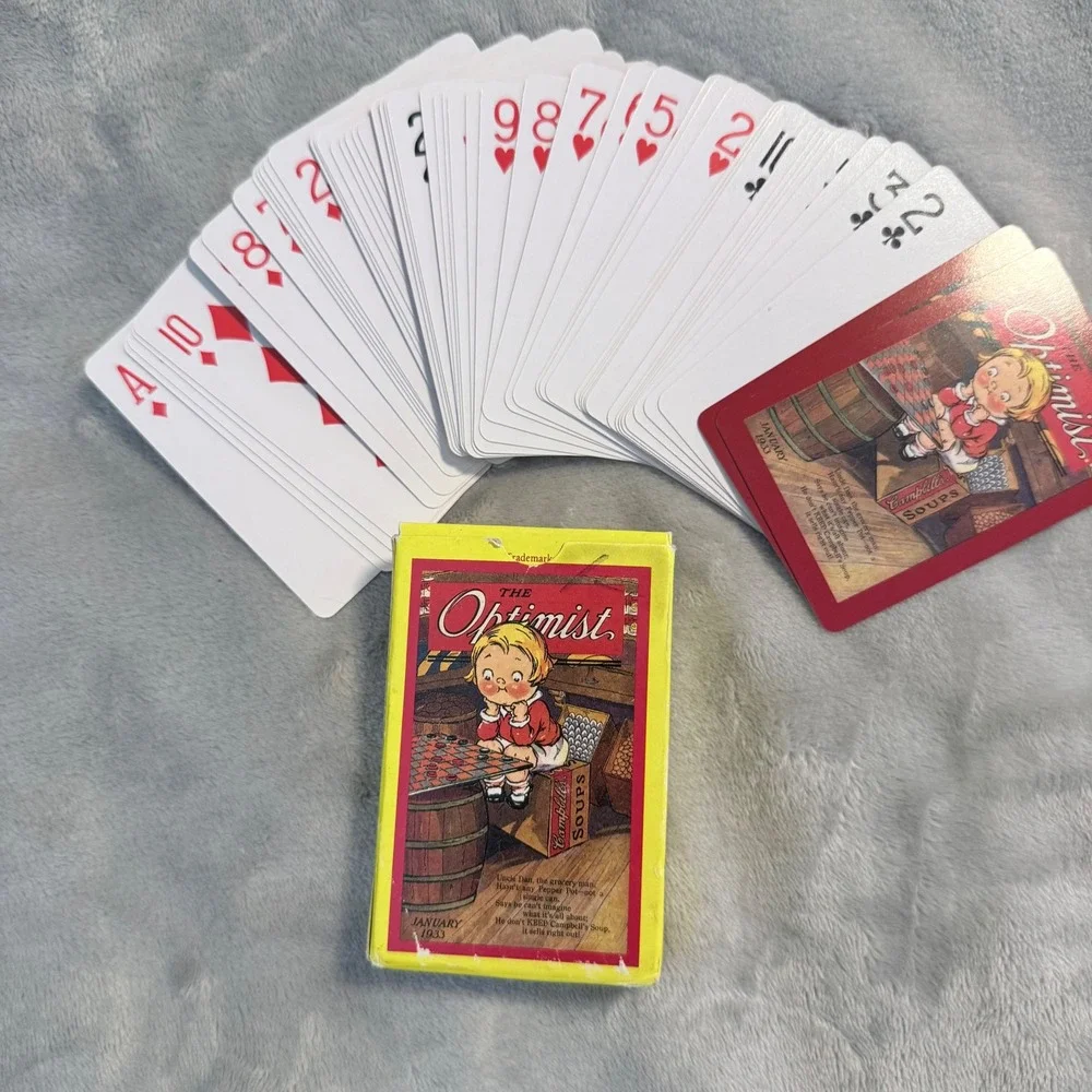 Vintage 1993 Campbell's Soup Optimist Playing Cards Advertising Deck